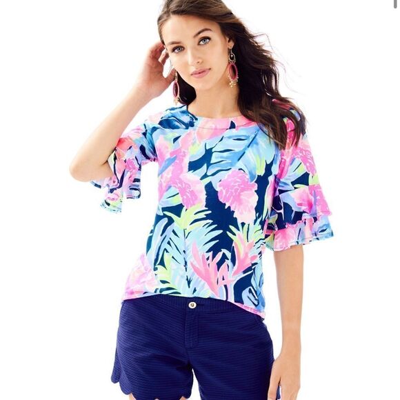 Lilly Pulitzer Lula Top "Tropicolada" - Picture 1 of 6
